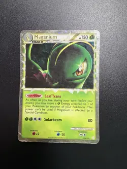 Pokemon TCG Meganium Prime Heartgold Soulsilver Holo Card 109/123 Rare - Image 1