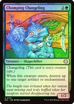 NM Foil Chomping Changeling, MTG, Lorwyn Eclipsed, Magic the Gathering, 172 - Image 1