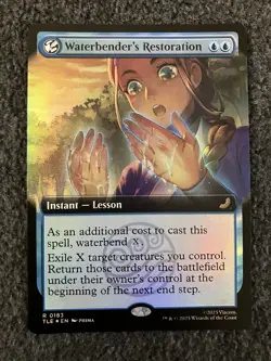 Magic MTG - Waterbender's Restoration (Extended Art) Foil - Avatar Airbender - Image 1