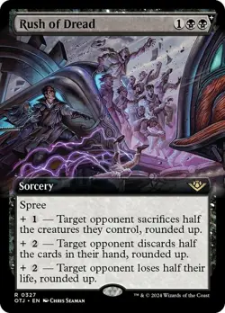 MTG Rush of Dread - Foil - Extended Art, Outlaws of Thunder Junction, Lightly Pl - Image 1