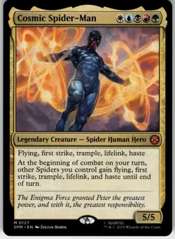 COSMIC SPIDER-MAN 127 MARVEL'S SPIDER-MAN MYTHIC 2025 FOIL LP - Image 2