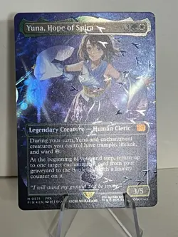 1x - Yuna, Hope of Spira - FOIL BORDERLESS TRACK #571 - Final Fantasy - NM MTG - Image 4