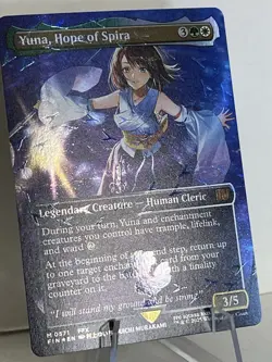 1x - Yuna, Hope of Spira - FOIL BORDERLESS TRACK #571 - Final Fantasy - NM MTG - Image 5