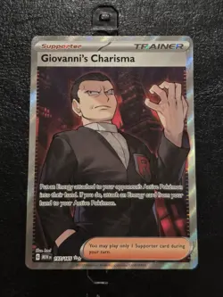 Pokemon Giovanni's Charisma Trainer 197/165 Scarlet & Violet 151 Ultra Rare Holo - Image 1