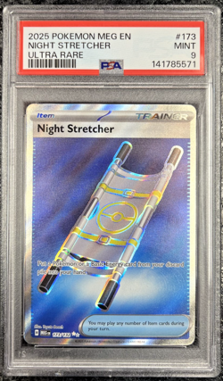 2025 POKEMON MEG EN NIGHT STRETCHER ULTRA RARE #173 💎 PSA 9 - Image 1
