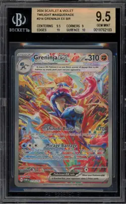 Pokemon Greninja ex Twilight Masquerade Special Illustration Rare #214 BGS 9.5 - Image 1
