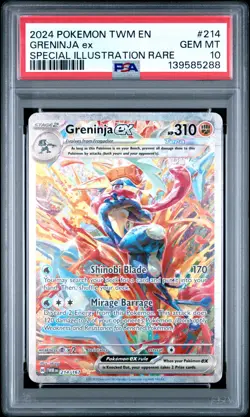 2024 POKEMON TWILIGHT MASQUERADE SPECIAL ILLUSTRATION RARE GRENINJA EX PSA 10 - Image 1
