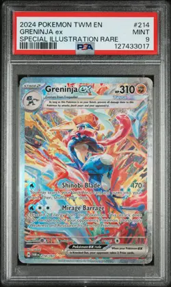 2024 POKEMON TWILIGHT MASQUERADE SPECIAL ILLUSTRATION RARE GRENINJA EX PSA 9 - Image 1