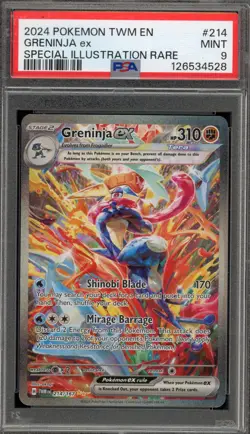 Pokemon Greninja ex Twilight Masquerade Special Illustration Rare #214 PSA 9 - Image 1