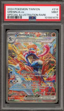 Pokemon Greninja ex Twilight Masquerade Special Illustration Rare #214 PSA 9 - Image 1