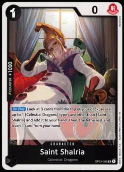 SAINT SHALRIA OP13-086 OP13 CARRYING ON HIS WILL ONE PIECE UNCOMMON 2025 NM - Image 2