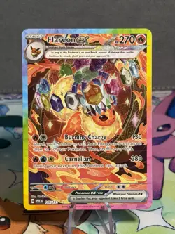 Pokemon TCG Prismatic Evolutions Flareon EX Special Illustration Card 146/131 NM - Image 1