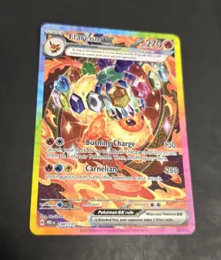 Pokemon TCG Prismatic Evolutions Flareon EX Special Illustration Card 146/131 NM - Image 1