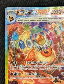 Pokemon TCG Prismatic Evolutions Flareon EX Special Illustration Card 146/131 NM - Image 2