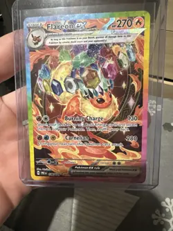Pokemon TCG Prismatic Evolutions Flareon EX Special Illustration Card 146/131 NM - Image 1