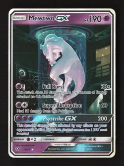 Mewtwo GX (Secret Shining) Shiny Holo Rare Shining Legends 78/73 LP Pokemon TCG - Image 1