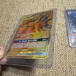 Pokemon TCG Reshiram & Charizard GX SM247 Gold Black Star Promo NM Condition - Image 2