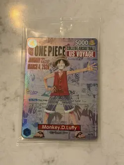 Monkey.D.Luffy (College Basketball US Voyage) One Piece Promotion Card Sealed - Image 1