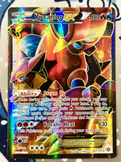 Volcanion EX Full Art 107/114 Ultra Rare XY - Steam Siege Pokemon Card EX/NM - Image 1