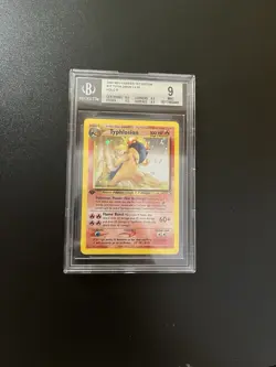 BLACK DOT ERROR 1st Edition Typhlosion 17/111 BGS 9 MINT Holo Pokemon Cards Neo - Image 1