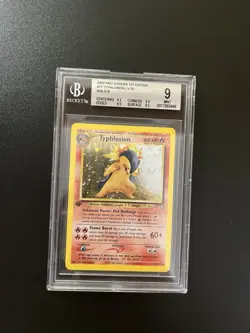 BLACK DOT ERROR 1st Edition Typhlosion 17/111 BGS 9 MINT Holo Pokemon Cards Neo - Image 2