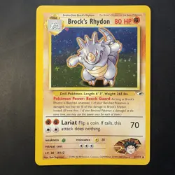 Pokemon Vintage Holo Brock's Rhydon Gym Heroes Wotc 2000 - Image 1