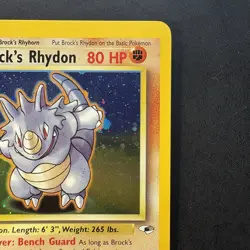 Pokemon Vintage Holo Brock's Rhydon Gym Heroes Wotc 2000 - Image 3
