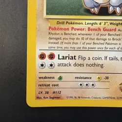 Pokemon Vintage Holo Brock's Rhydon Gym Heroes Wotc 2000 - Image 5