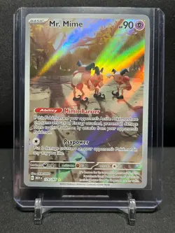Mr. Mime 179/165 IR Illustration Rare Holo Pokemon 2023 Scarlet & Violet 151 NM - Image 1