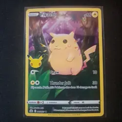 Pokemon TCG Celebrations Pikachu Full Art Holo Rare Card 005/025 - Image 1
