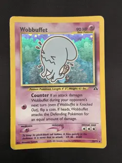 Pokemon TCG Wobbuffet Neo Discovery 16/75 Holo Rare Card HP - Image 1