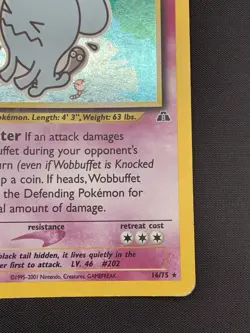 Pokemon TCG Wobbuffet Neo Discovery 16/75 Holo Rare Card HP - Image 5
