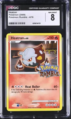 CGC 8 Heatran 2009 Rumble 4/16 Pokemon Card - Image 1