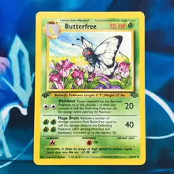 Butterfree - 33/64 - 1st Edition Jungle Set - Pokemon Card - MP - Image 1