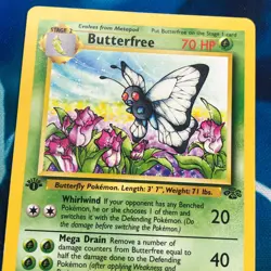 Butterfree - 33/64 - 1st Edition Jungle Set - Pokemon Card - MP - Image 2