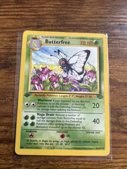 Butterfree Jungle Butterfly 33/64 Regular 1st Edition Pokemon Card MP - Image 1
