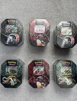Pokemon TCG Paldean Fates Set of 3 Tins Brand New & Sealed ✅ 4 Pack Tin Art Set - Image 3