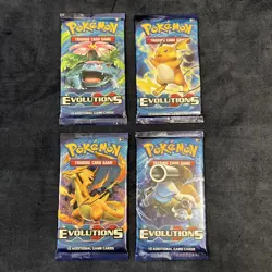 2016 pokemon XY Evolutions Booster Pack x 4 - Full Art set - SEALED - Image 1