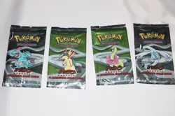 Set 4 Empty 2000 Pokemon Neo Genesis Booster Wrappers Pack CCG RARE unlimited - Image 1