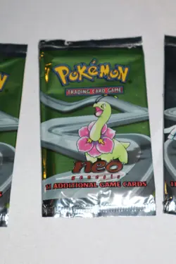 Set 4 Empty 2000 Pokemon Neo Genesis Booster Wrappers Pack CCG RARE unlimited - Image 4