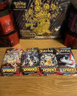Pokemon Surging Sparks Booster Pack Art Bundle [Set of 4] - Sealed - Image 2
