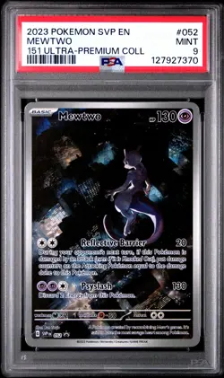 2023 POKEMON SVP EN-SV PROMO 151 ULTRA-PREMIUM COLLECTION #052 MEWTWO PSA 9 - Image 1