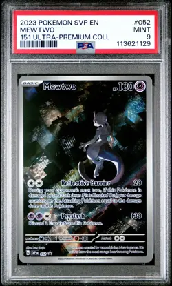 2023 POKEMON SVP EN-SV PROMO 151 ULTRA-PREMIUM COLLECTION #052 MEWTWO PSA 9 - Image 1
