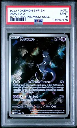 2023 POKEMON SVP EN-SV 151 ULTRA-PREMIUM COLLECTION PROMO #052 MEWTWO PSA 9 - Image 1