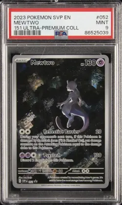 2023 POKEMON SVP EN-SV PROMO 151 ULTRA-PREMIUM COLLECTION #052 MEWTWO PSA 9 - Image 1