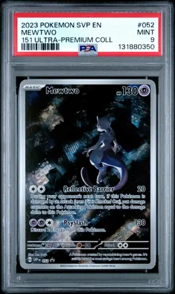 2023 POKEMON SVP EN-SV PROMO 151 ULTRA-PREMIUM COLLECTION #052 MEWTWO PSA 9 - Image 1