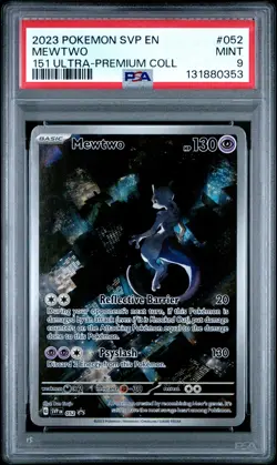 2023 POKEMON SVP EN-SV PROMO 151 ULTRA-PREMIUM COLLECTION #052 MEWTWO PSA 9 - Image 1