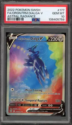 Pokemon Origin Forme Dialga V Astral Radiance Full Alt Art #177 PSA 10 Gem Mint - Image 1