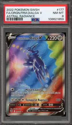 Pokemon Origin Forme Dialga V Astral Radiance Full Alt Art #177 PSA 8 - Image 1