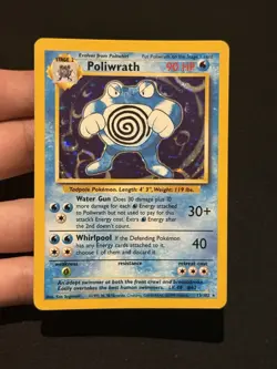 Pokemon TCG - Poliwrath 13/102 Base Set Holo Rare WOTC 1999 - EXC - Image 1